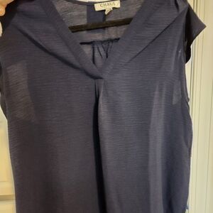 Chaus Women's Navy V-Neck Blouse